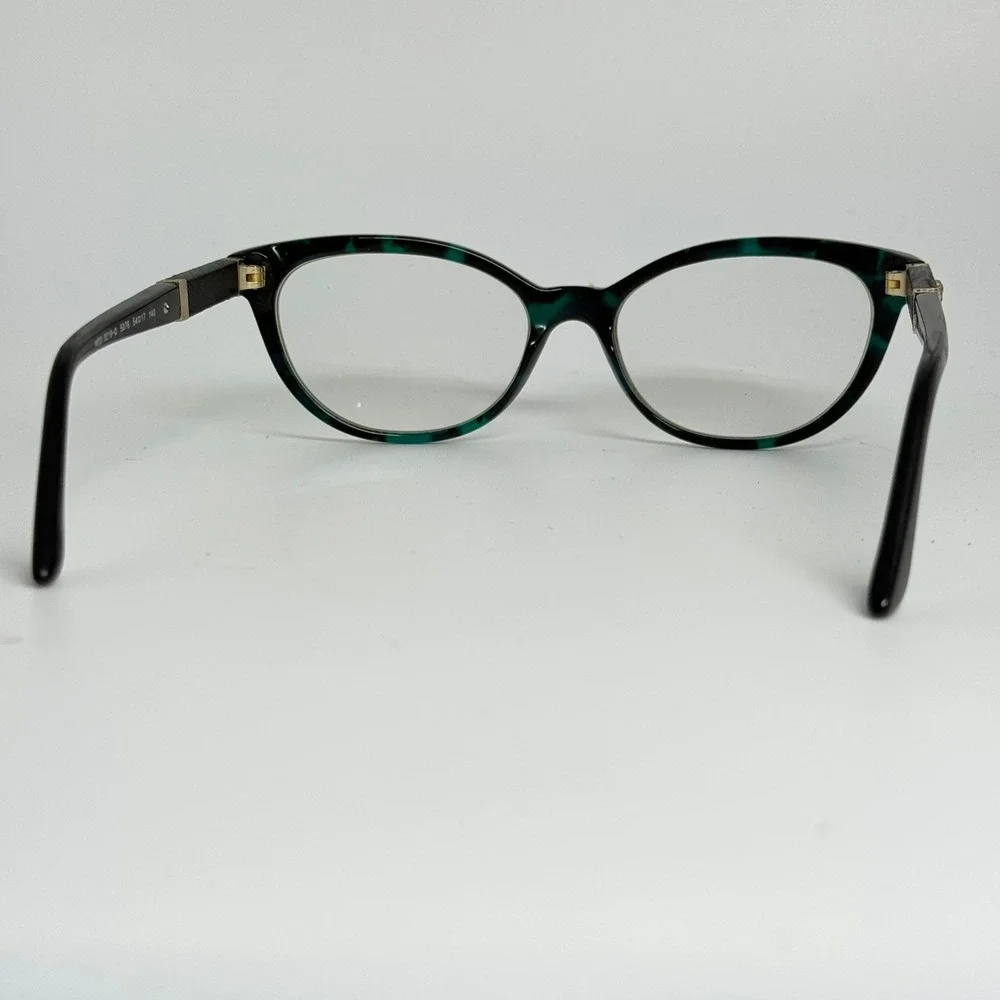 Versace MOD 3219-Q Green Tortoise Cat Eye Eyeglasses Gold Medusa Head 54-17-140